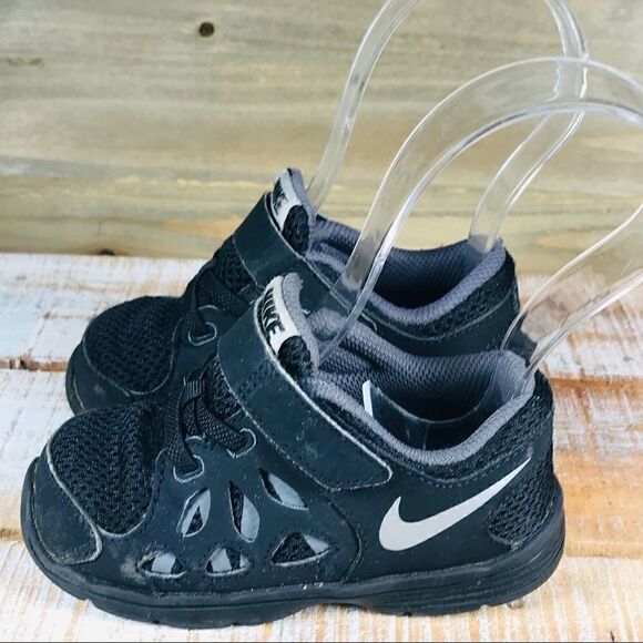 Nike Fusion Run 2 Kids Black/Metallic-Silver 599803-001 Toddler - Picture 1 of 8